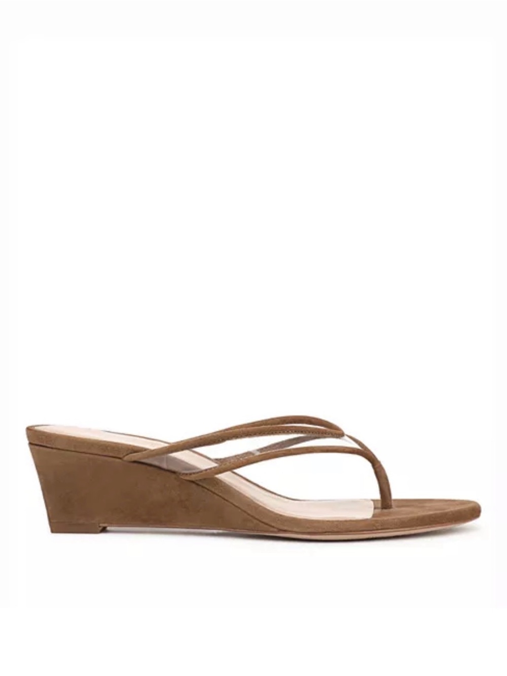 Veronica Beard Women's Clea Wedge Sandals 8 worn once clear chestnut $375 - Picture 2 of 5